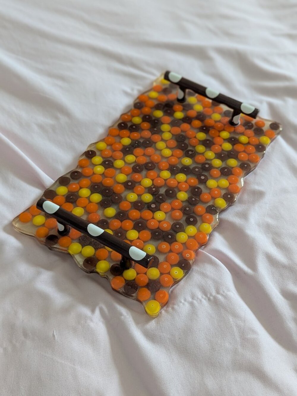 Resin Reese's Pieces Candy Zebra Tray